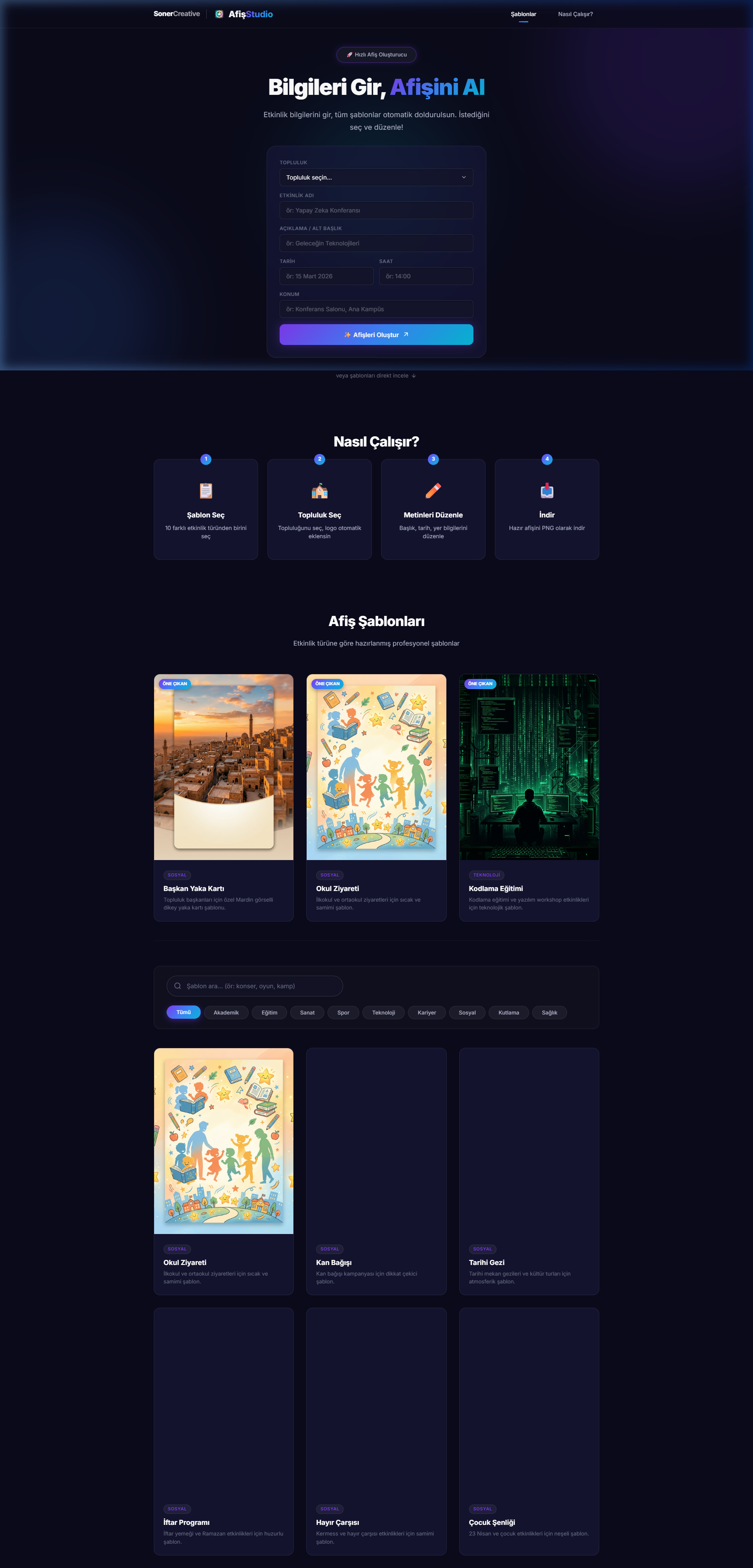 Afiş MAU Tasarım Aracı